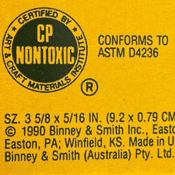 Vintage Crayola Indian Red Crayon Retired Binney & Smith 1990 Future Bold Logo - Picture 10 of 10